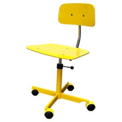 Mid-Century Modern Yellow Danish Children's Swivel Chair Jørgen Rasmussen Kevi