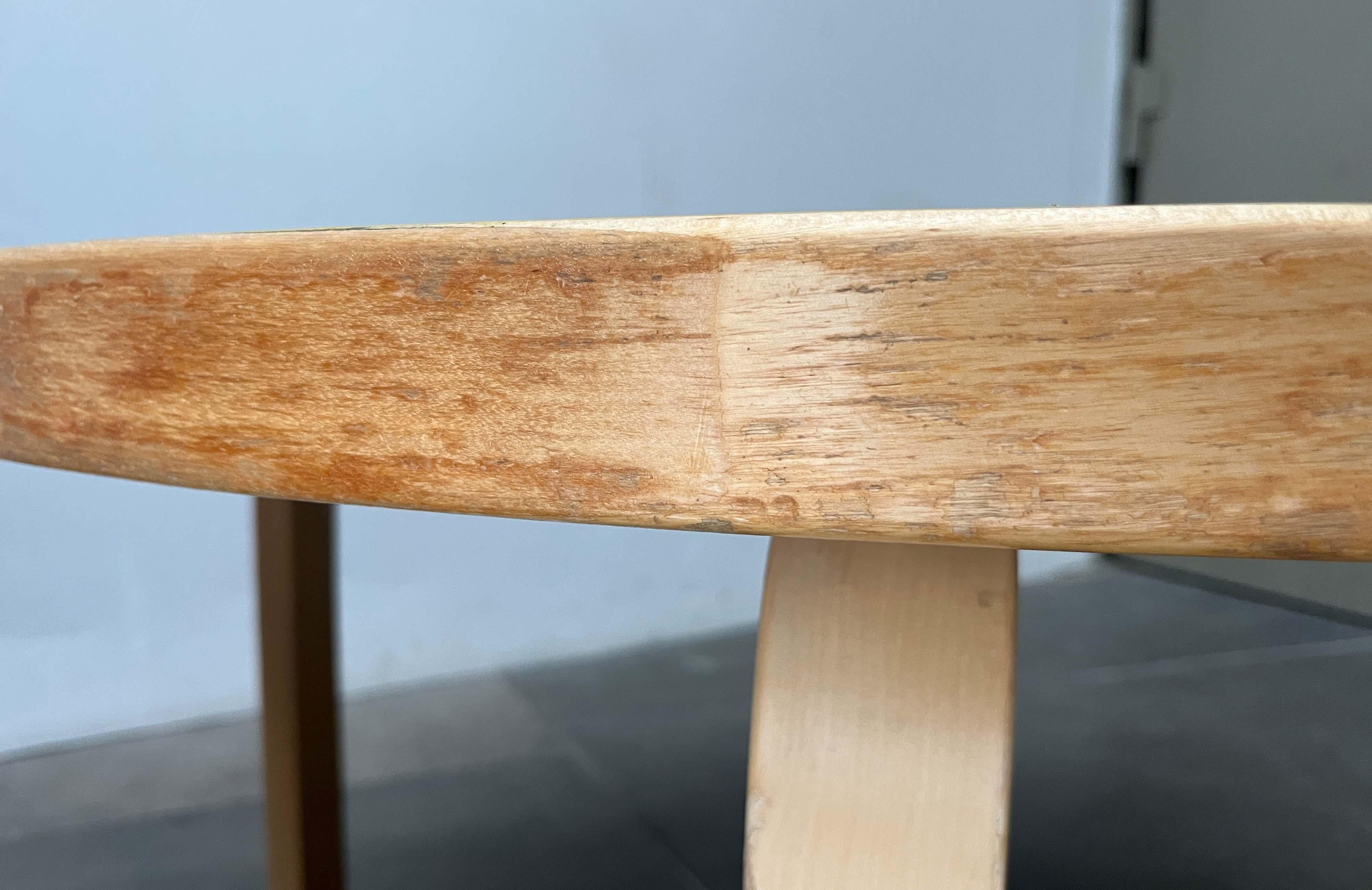 Mid-Century Modern Yellow Linoleum Coffee Couch Table Alva Aalto Artek Finland For Sale 3