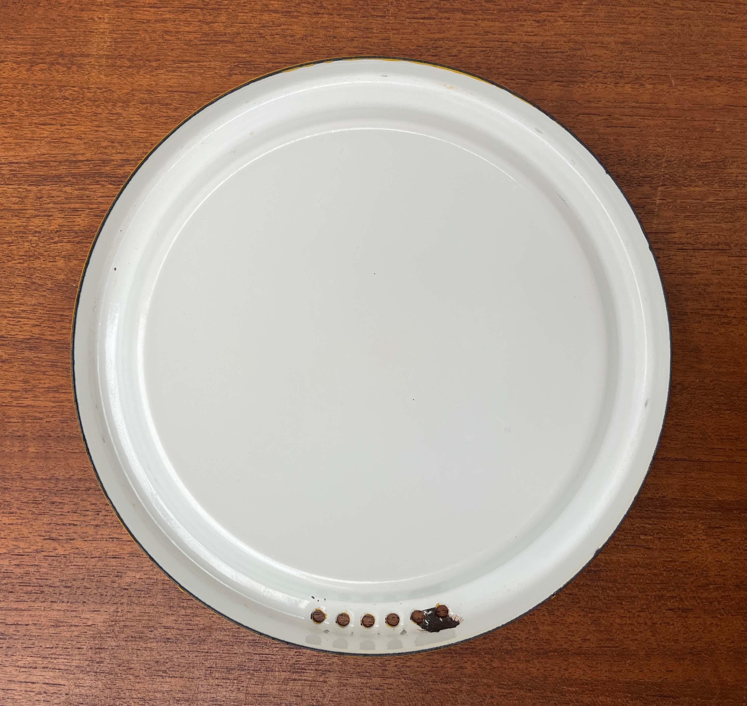 Mid-Century Modern Yellow Minimalist Enamel Pot Seppo Mallat Finel Finland 1960s For Sale 13