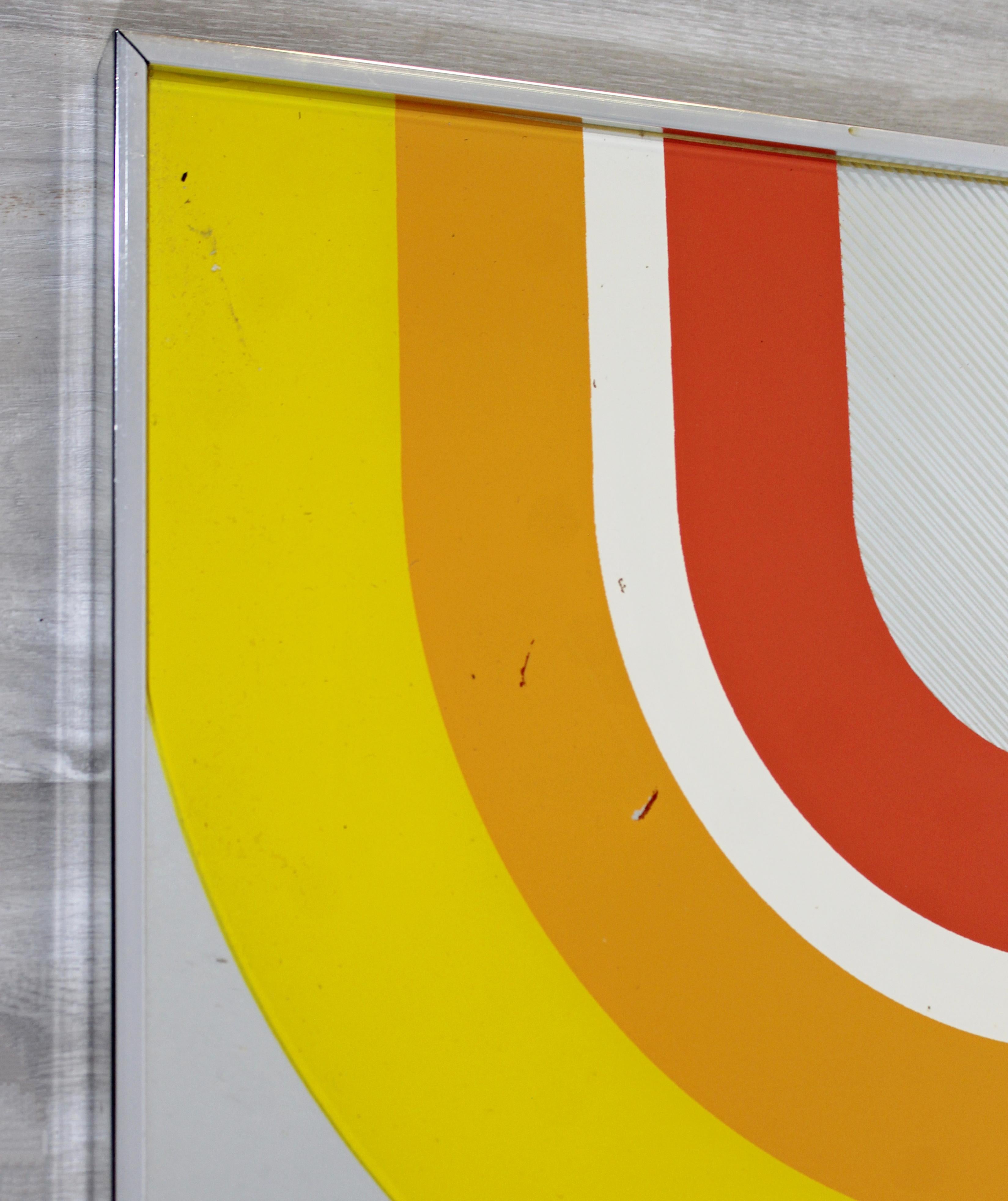 Late 20th Century Mid-Century Modern Yellow Mirrored Pop Wall Art Sculpture Panton Copeland Era