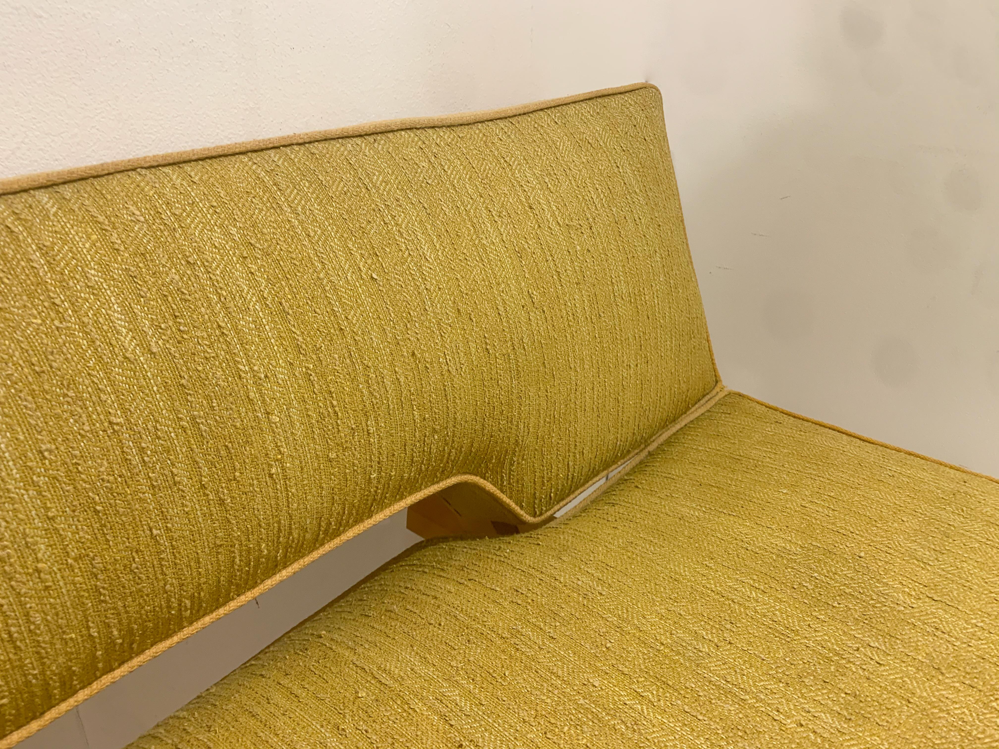 Mid-20th Century Mid-Century Modern Yellow Sofa Bed, Original Fabric by Miroslav Navratil  For Sale