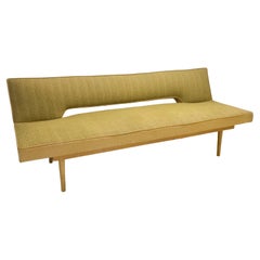 Mid-Century Modern Yellow Sofa Bed, Original Fabric by Miroslav Navratil 