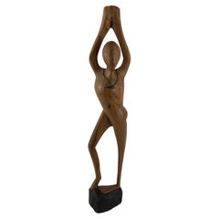 Mid-Century Modern Yoga Pose Form Sculpture