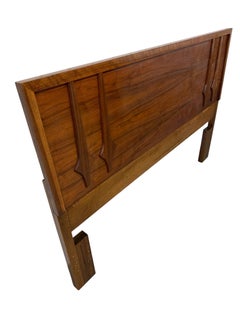 Mid-Century Modern Young Manufacturing Full Size Walnut Headboard