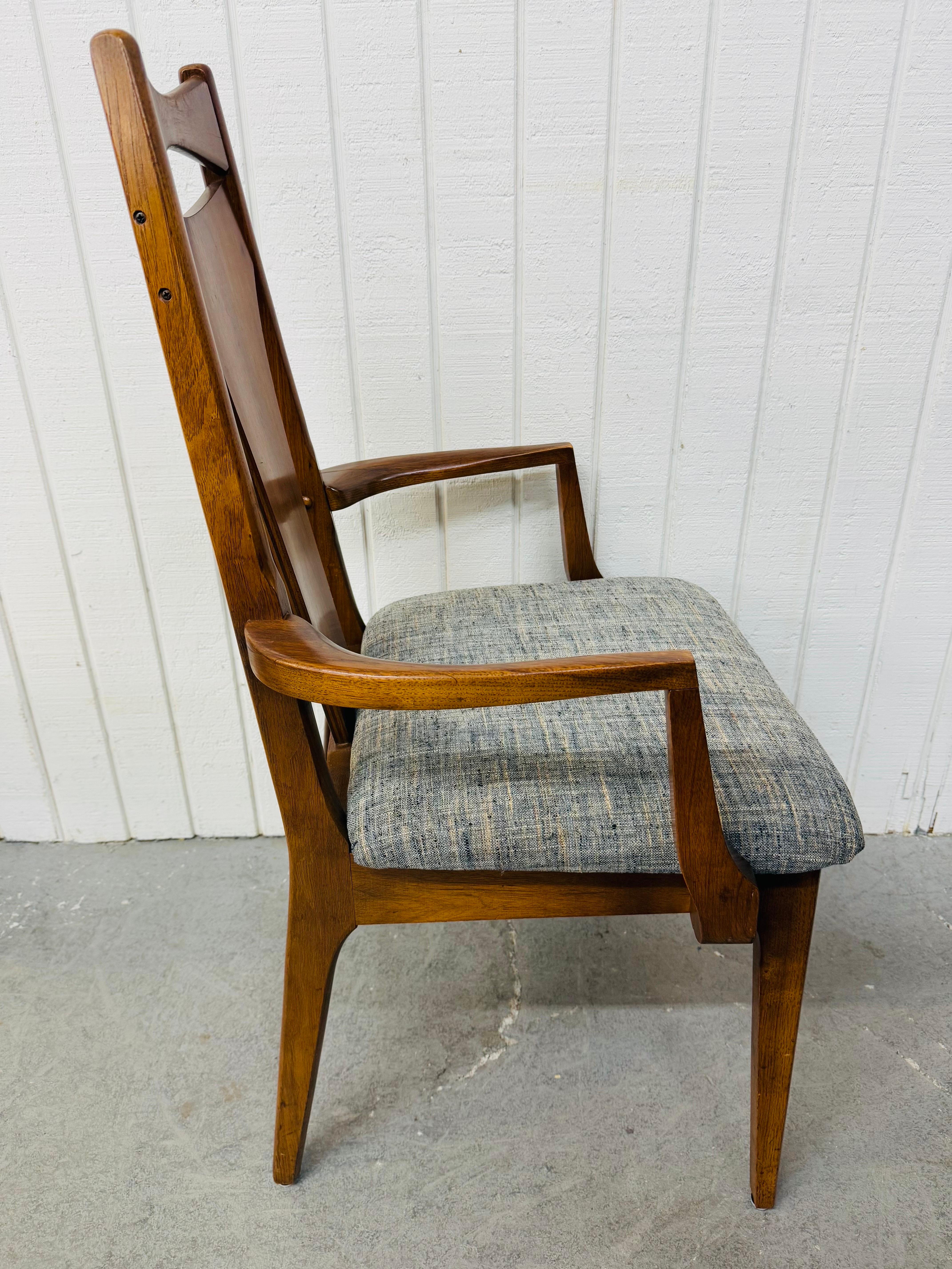 20th Century Mid-Century Modern Young Manufacturing Walnut Dining Chairs - Set of 6