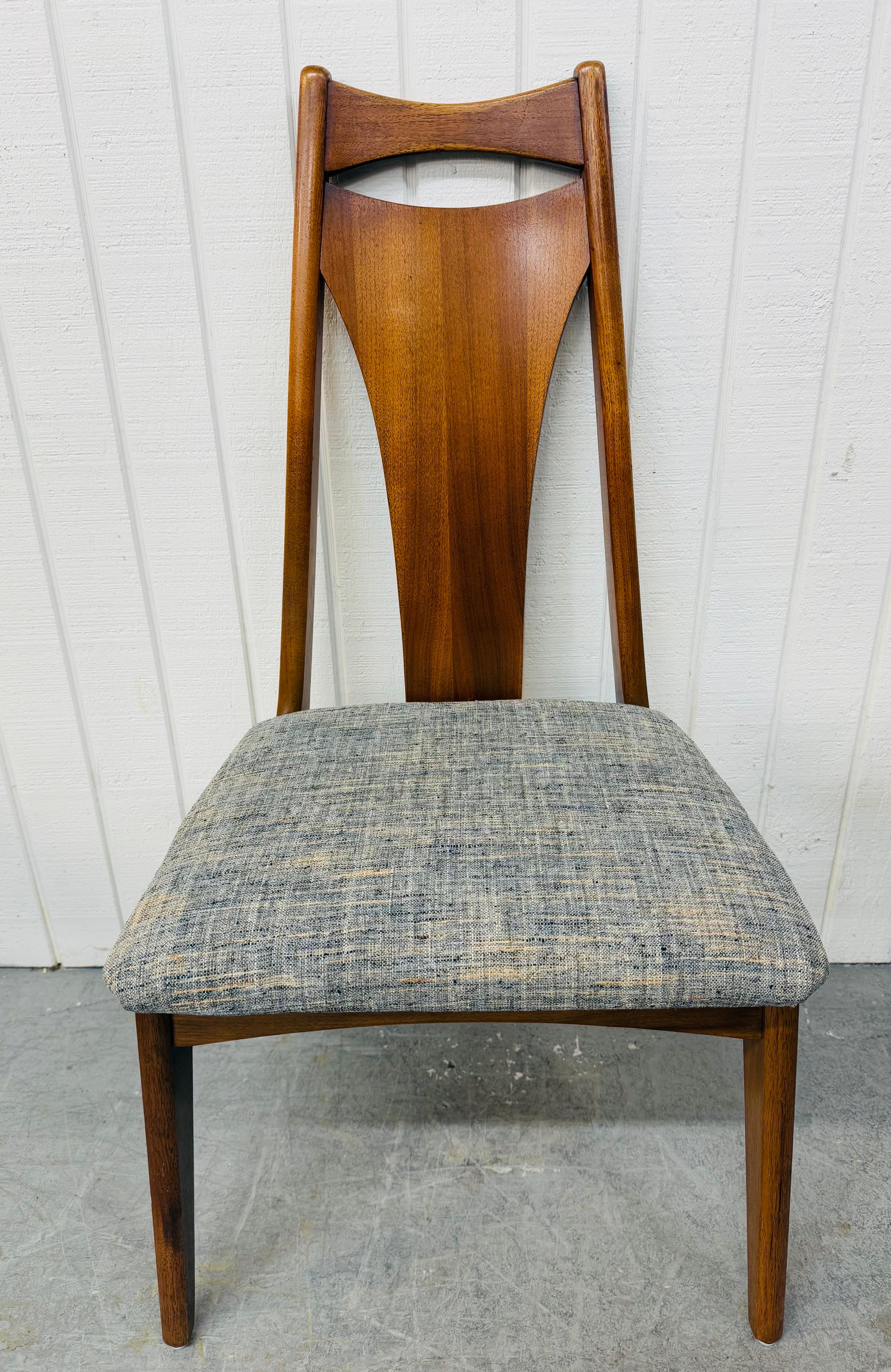 Mid-Century Modern Young Manufacturing Walnut Dining Chairs - Set of 6 1