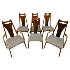 Sedie da pranzo in legno di noce Young Manufacturing - Set di 6 sedie