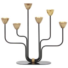 Mid-Century Modern Ystad Metall Candelabras by Gunnar Ander