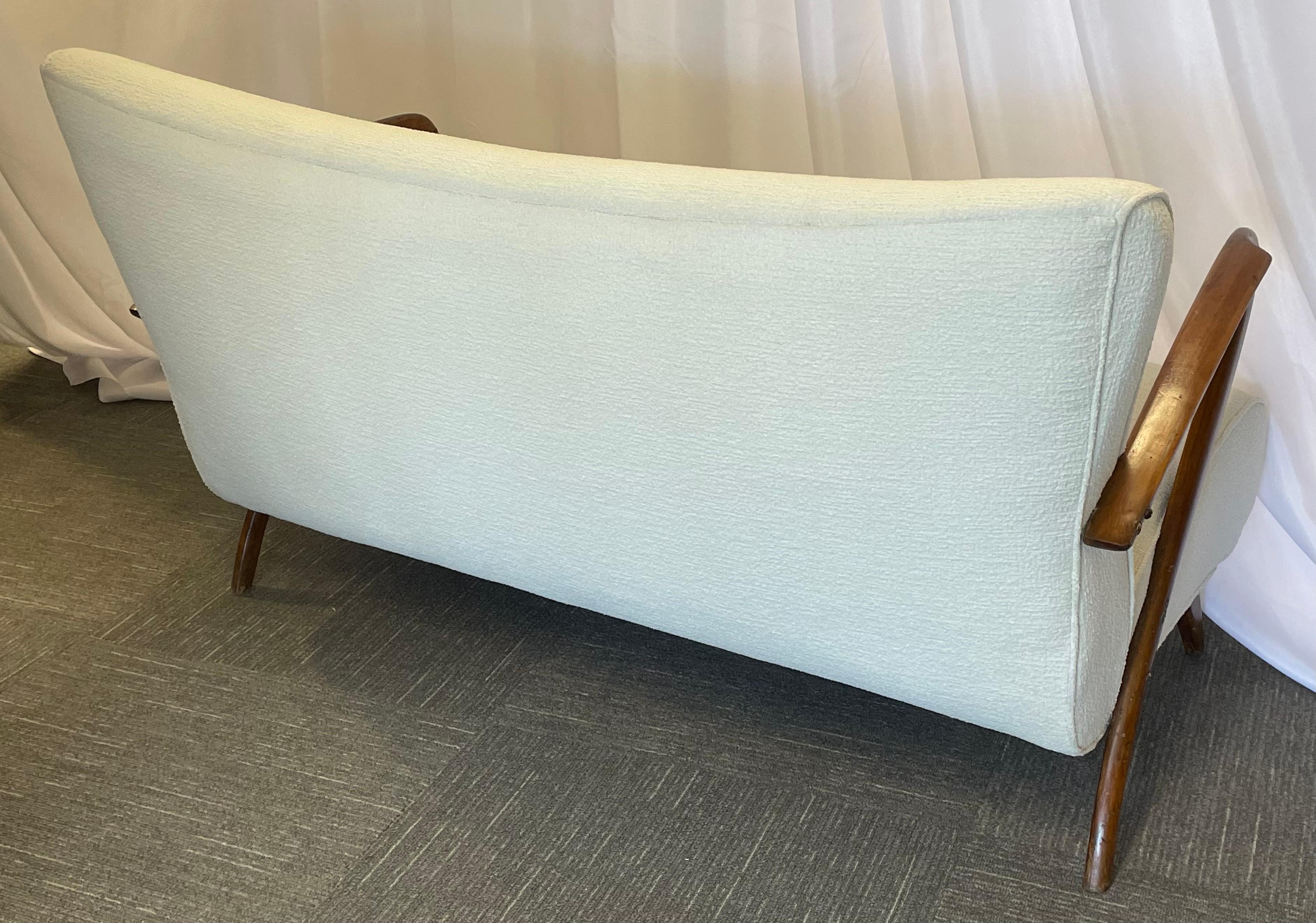 Mid-Century Modern Italian Sofa by Guglielmo Ulrich in Kravet Bouclé 1