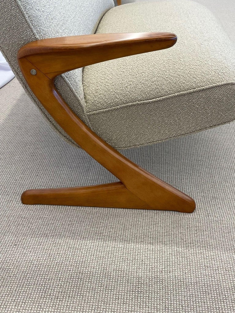 MidCentury Modern Z Sofa / Settee by Bengt Ruda, Boucle, Swedish, 1960