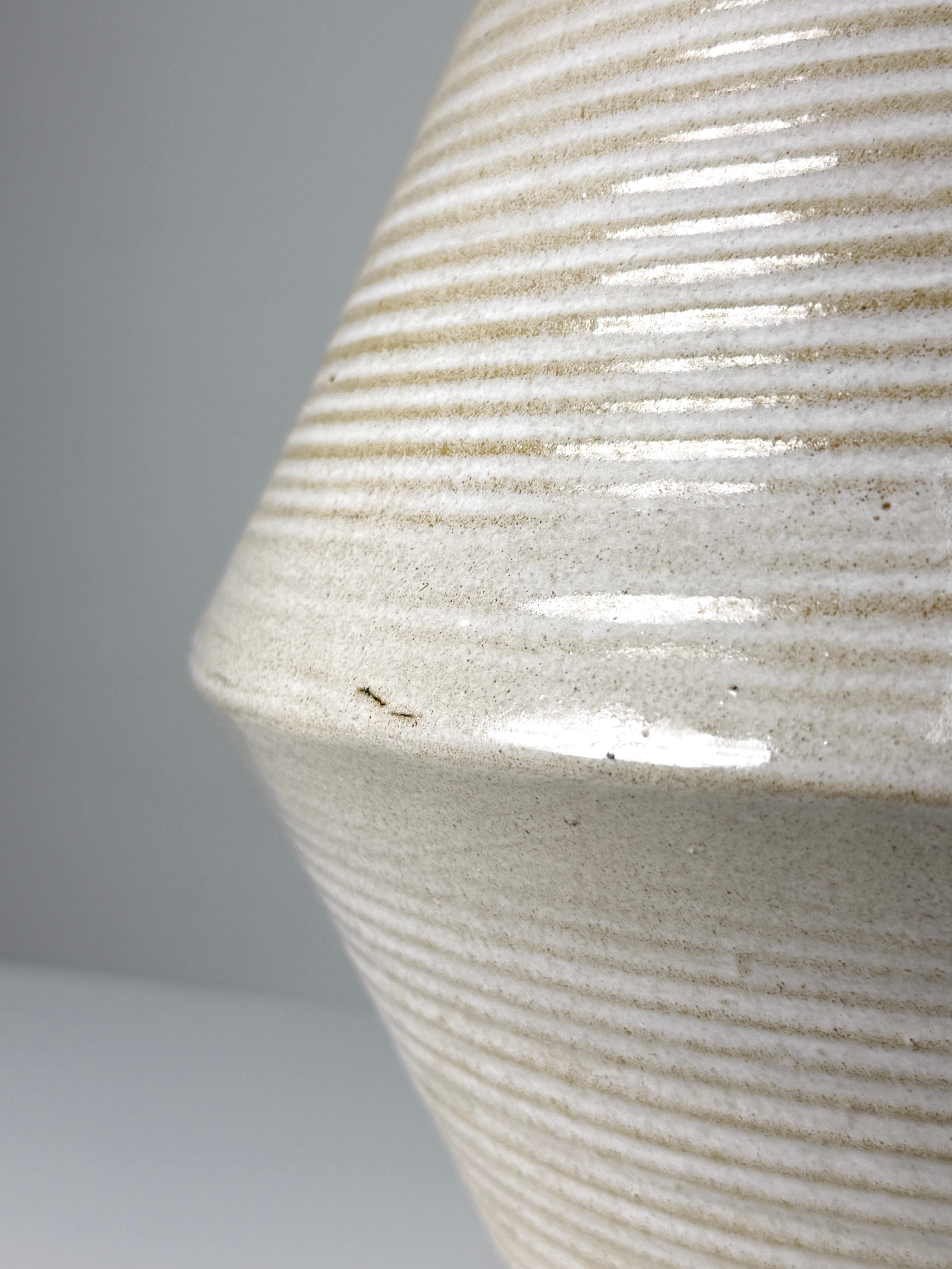Stoneware Mid Century Modern Zanesville Architectural Pottery Diamond Planter Vase 1970s For Sale