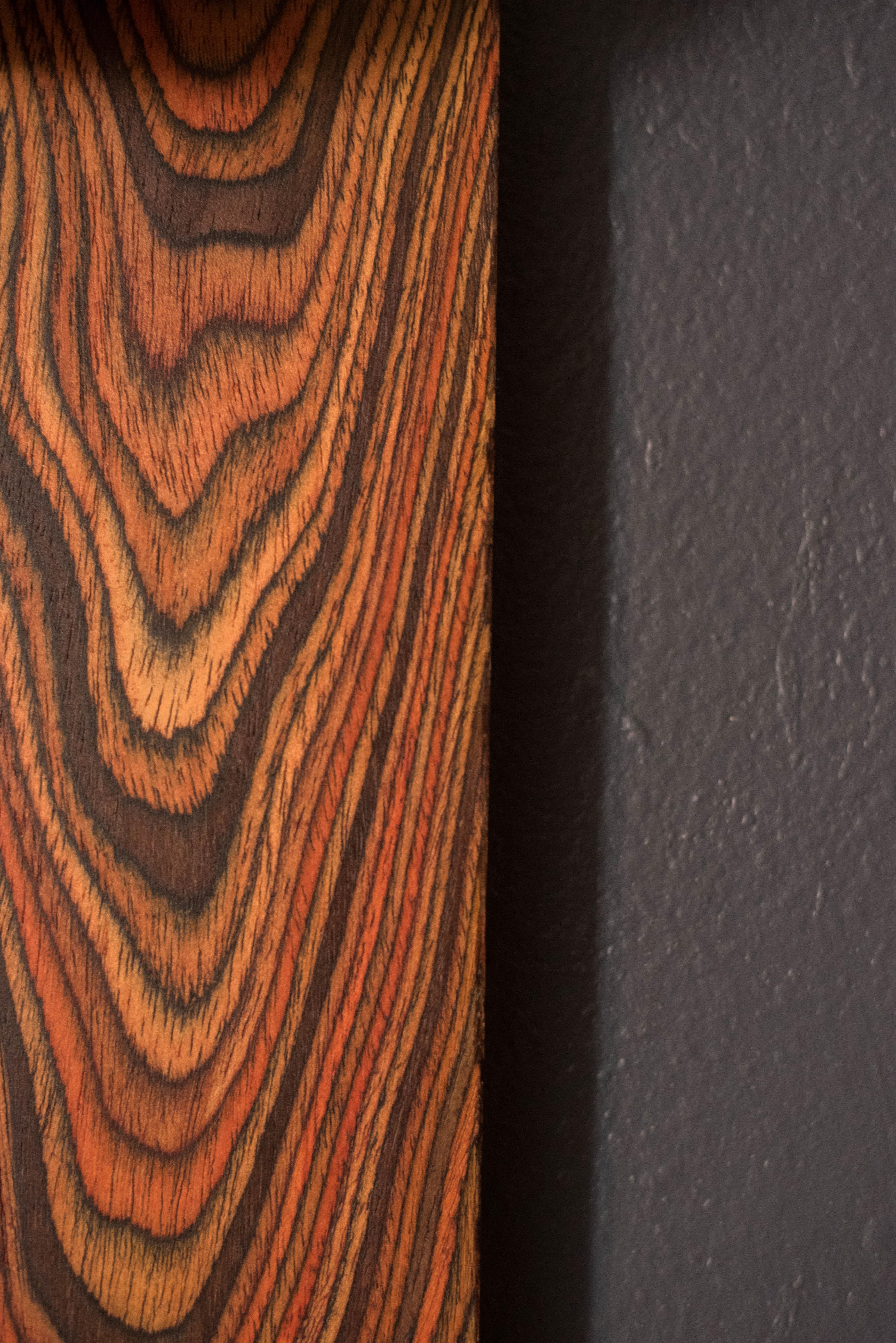 Mid Century Modern Zebrawood and Chrome Wall Clock by Howard Miller For Sale 4