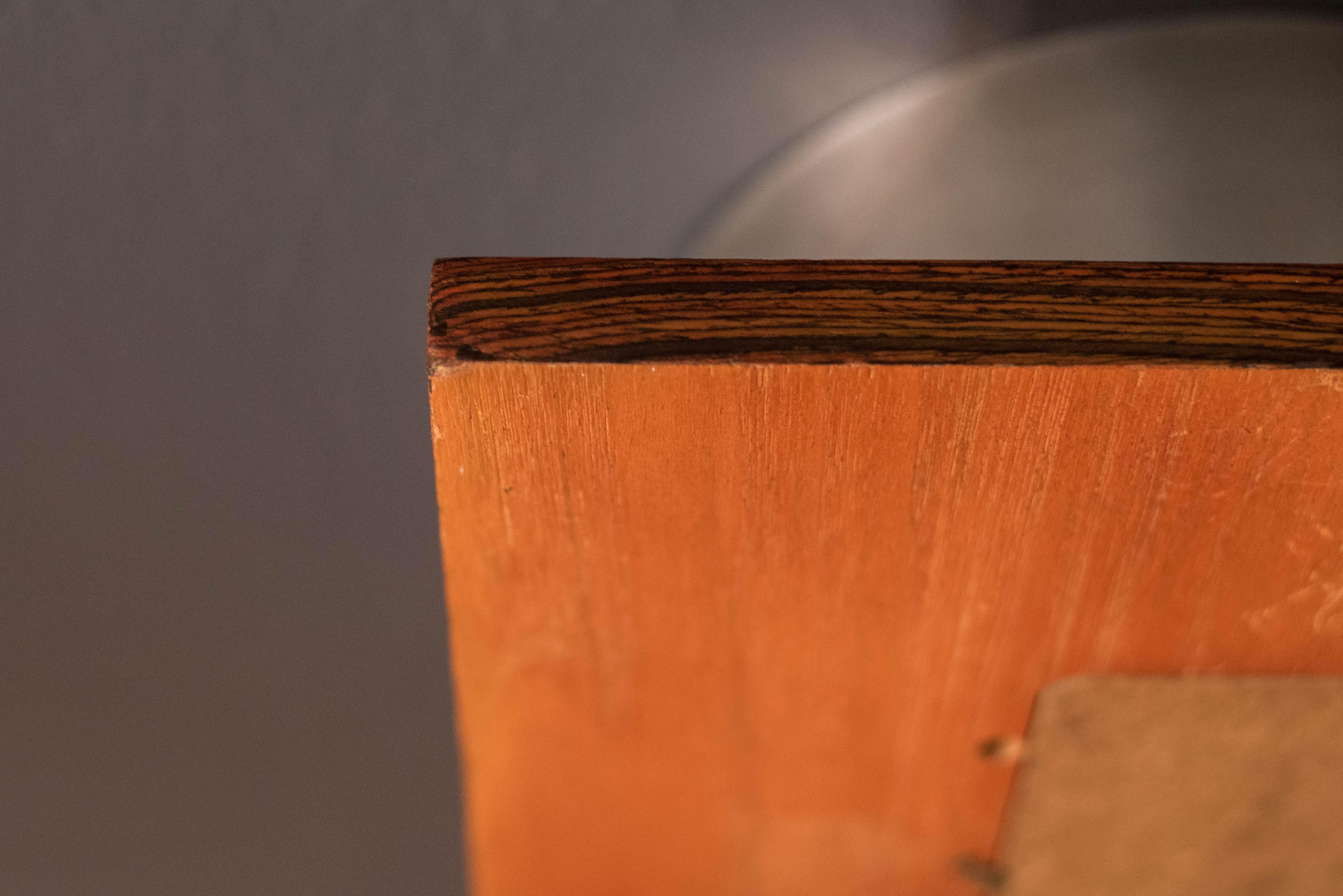 Mid Century Modern Zebrawood and Chrome Wall Clock by Howard Miller For Sale 7