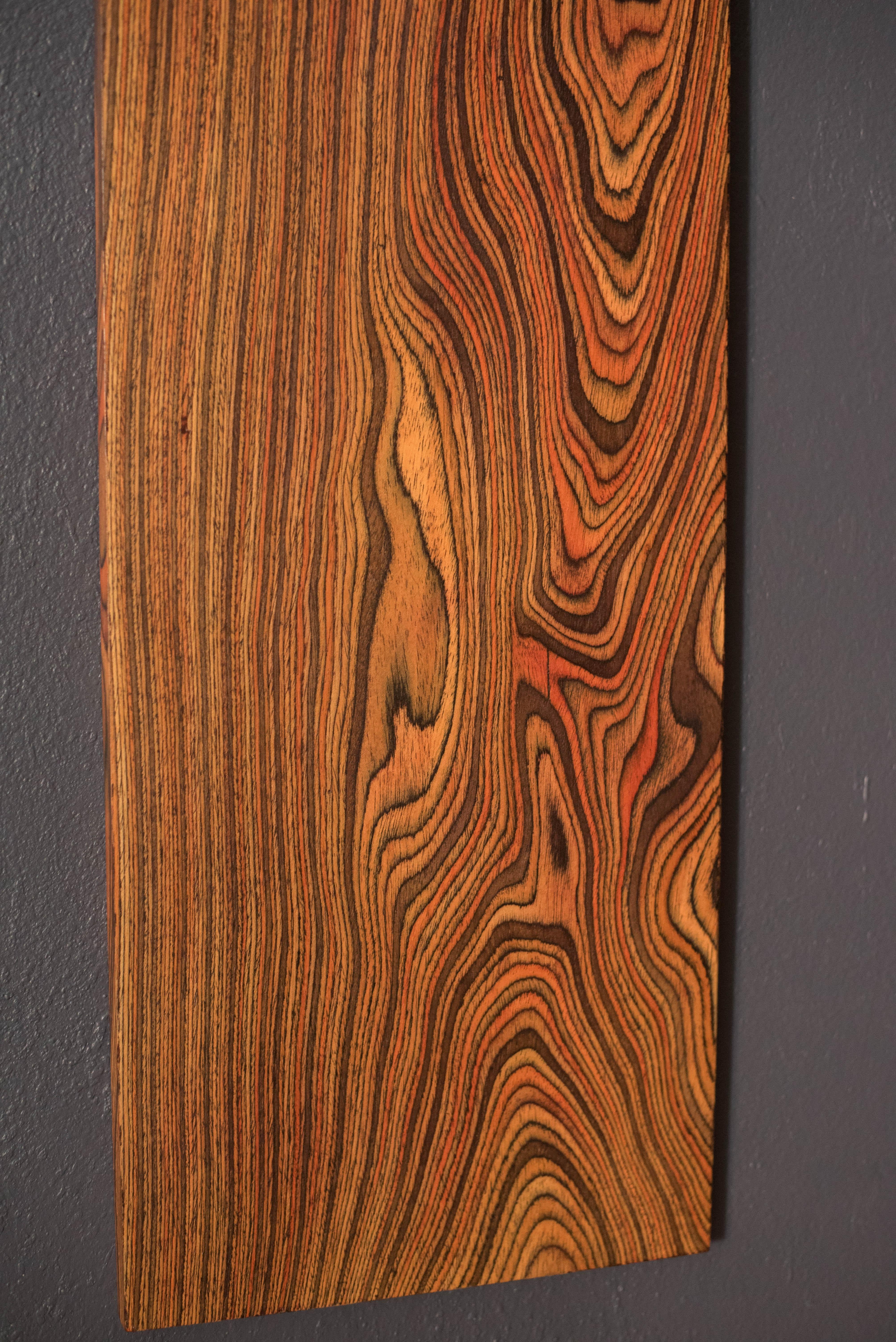 Aluminum Mid Century Modern Zebrawood and Chrome Wall Clock by Howard Miller For Sale