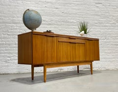 Mid Century Modern Zebrawood Sideboard Credenza Drop Front Bar Cabinet 1960s