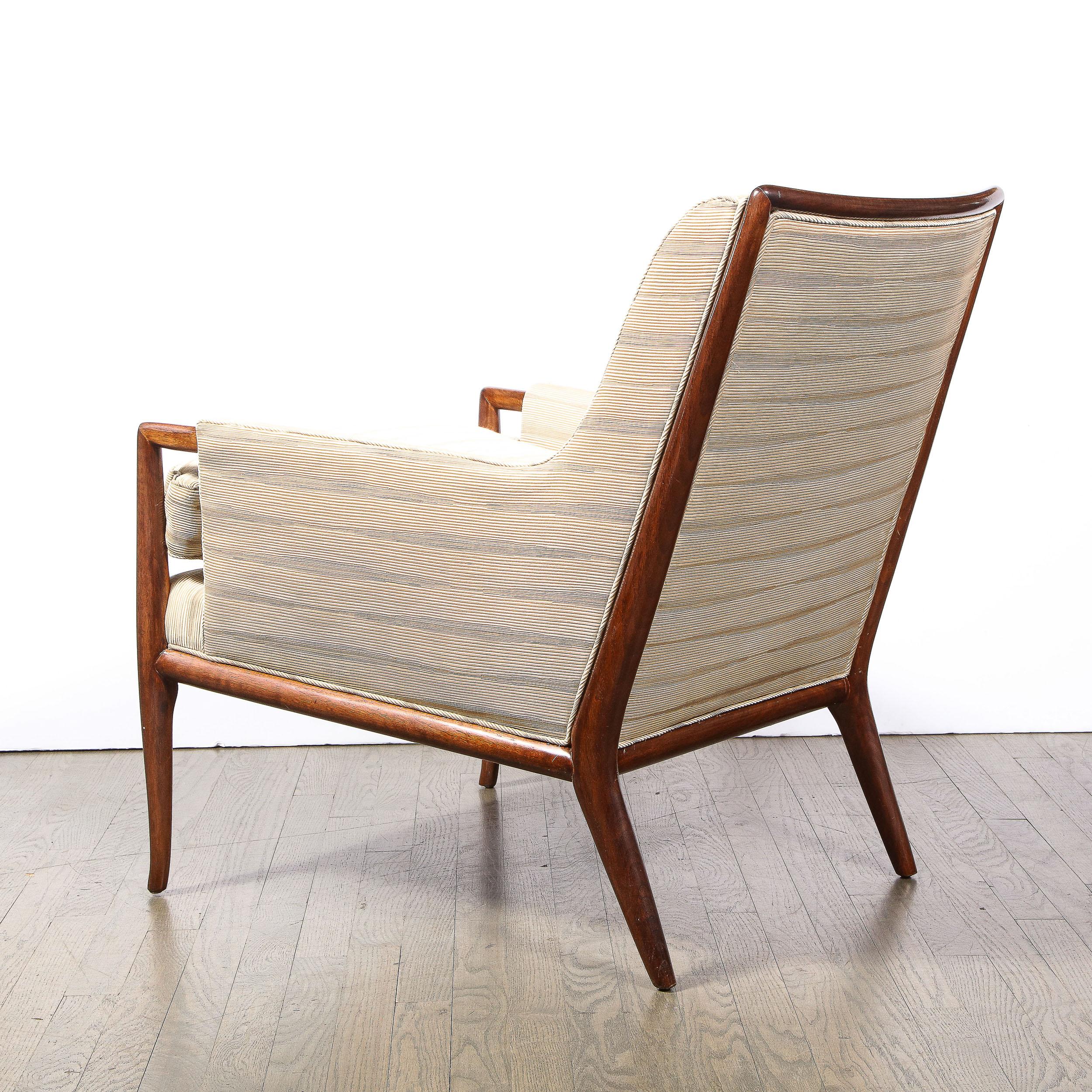 Mid-Century Modern Walnut Button Back Arm Chair by Robsjohn-Gibbings For Sale 4