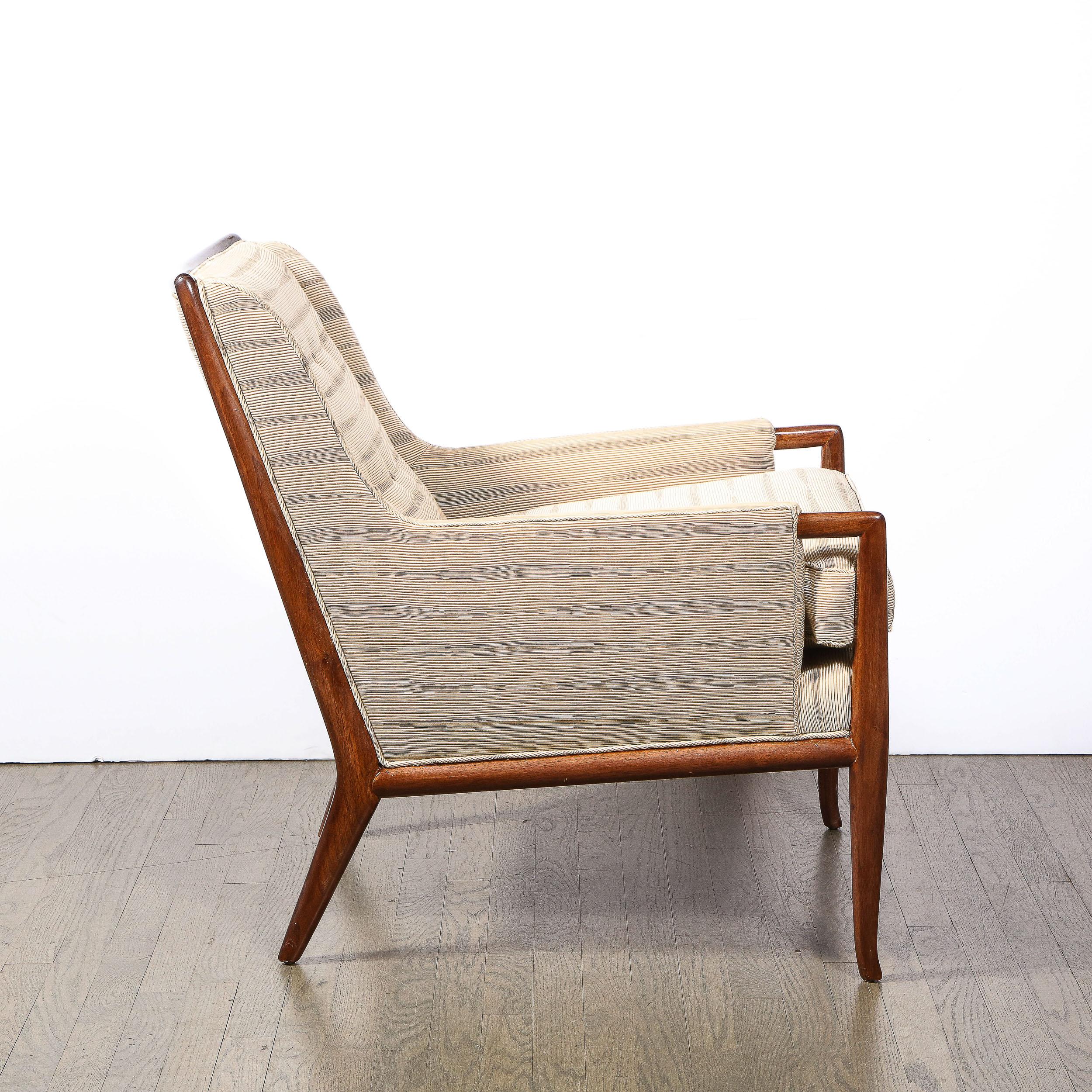 Mid-Century Modern Walnut Button Back Arm Chair by Robsjohn-Gibbings For Sale 1