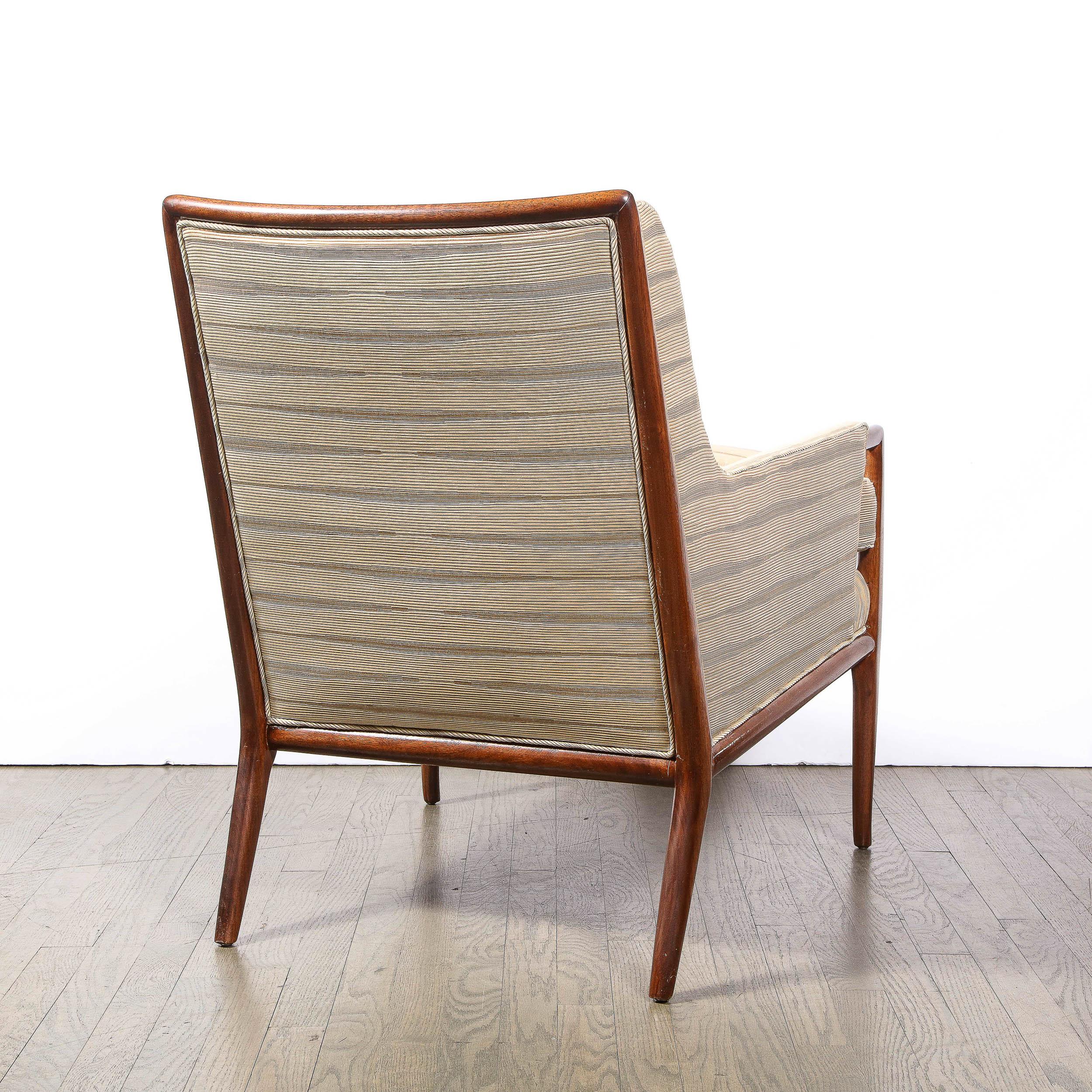 Mid-Century Modern Walnut Button Back Arm Chair by Robsjohn-Gibbings For Sale 2