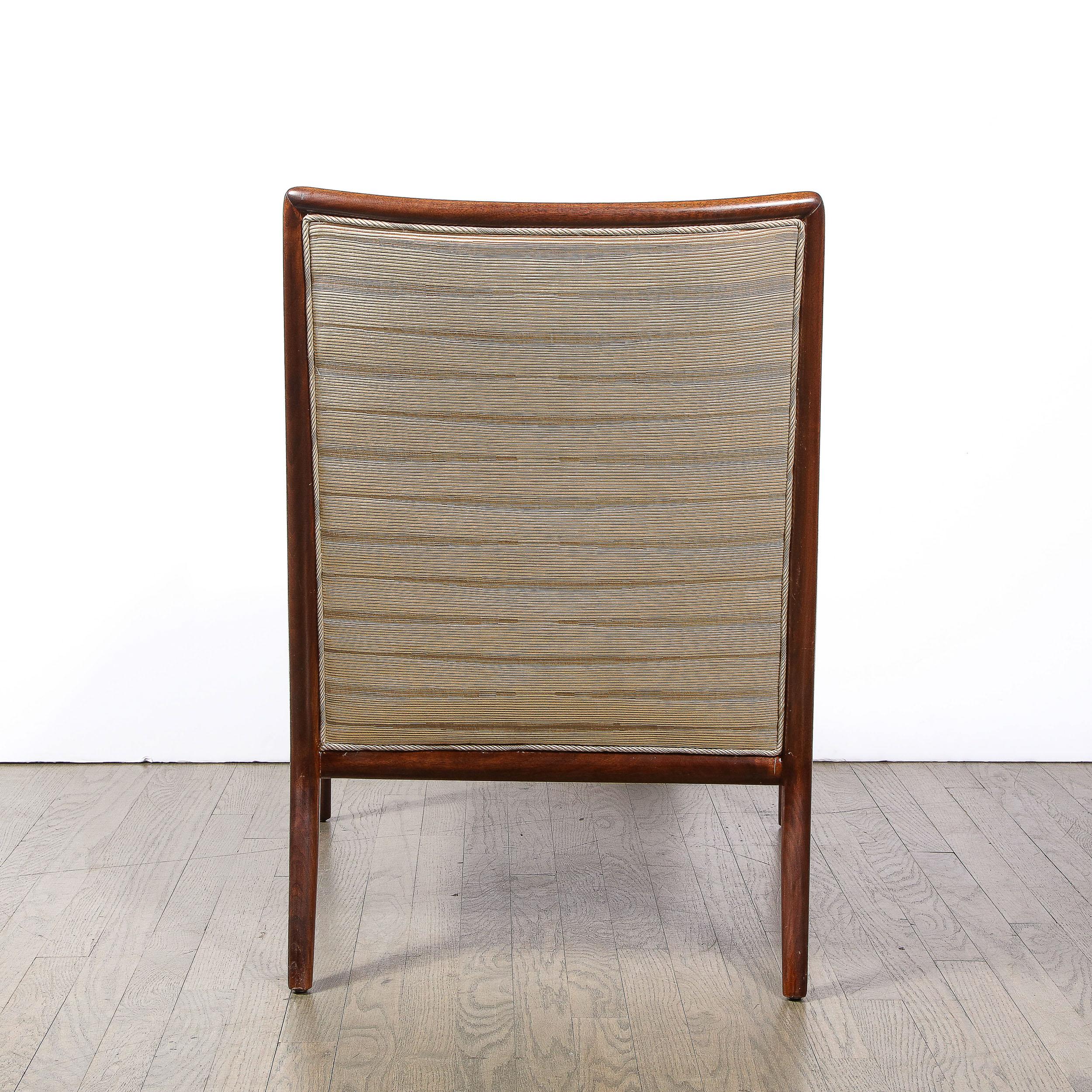 Mid-Century Modern Walnut Button Back Arm Chair by Robsjohn-Gibbings For Sale 3