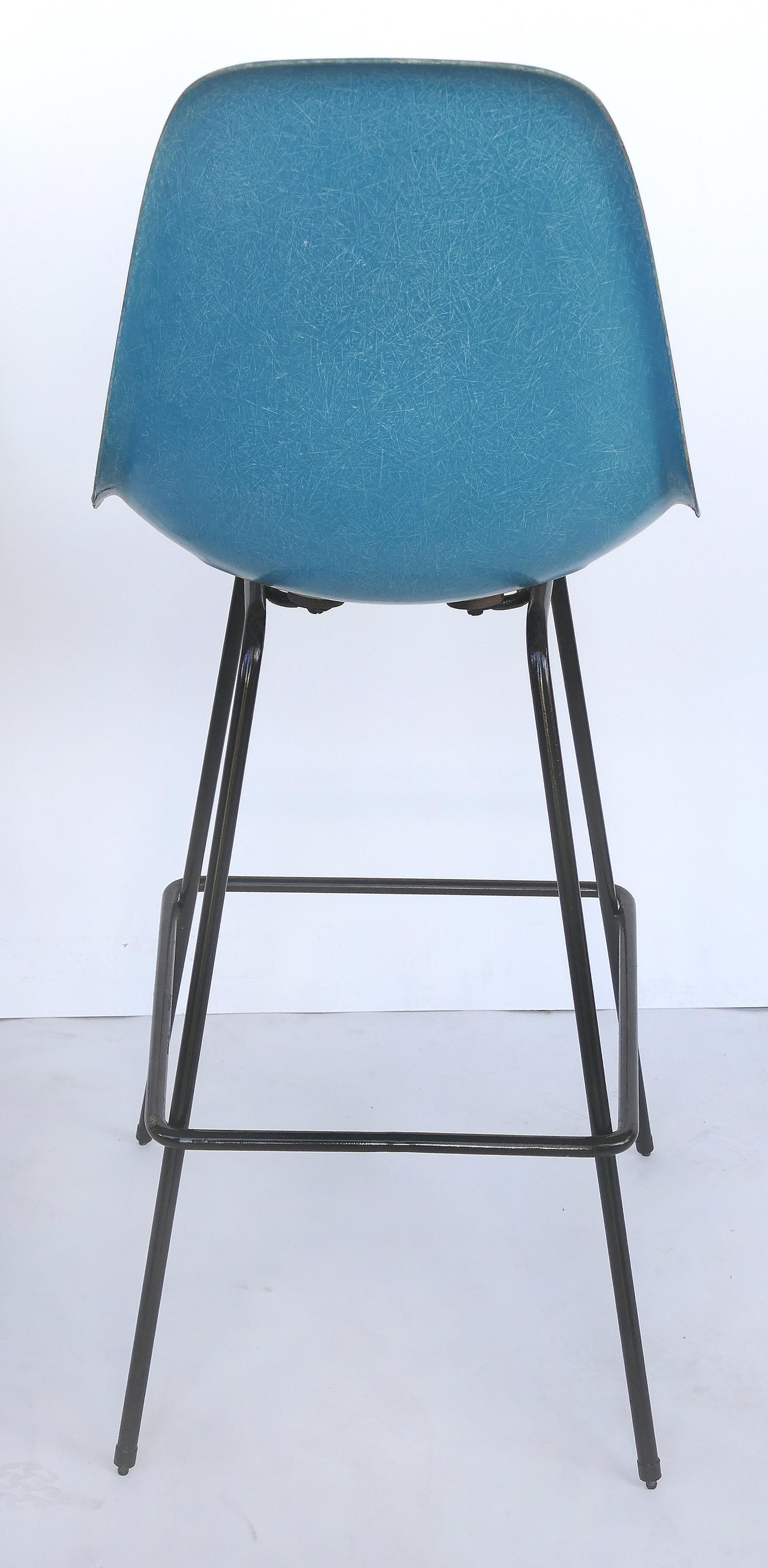 Midcentury Modernica Bar Stools Attributed to Eames In Good Condition In Miami, FL