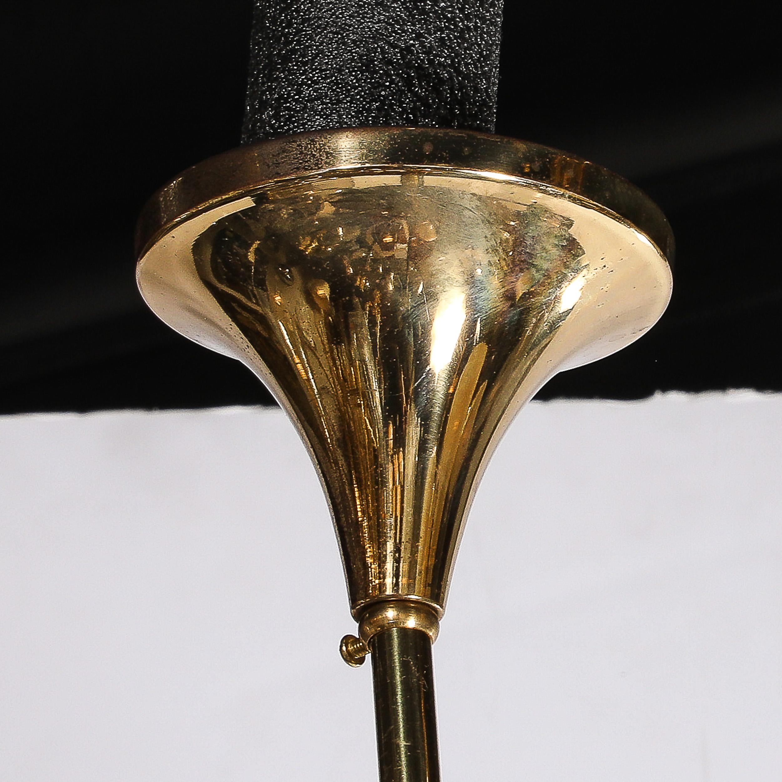 Mid-Century Modernist 8-Globe Polished Brass Chandelier by Hans Agne Jakobsson For Sale 1