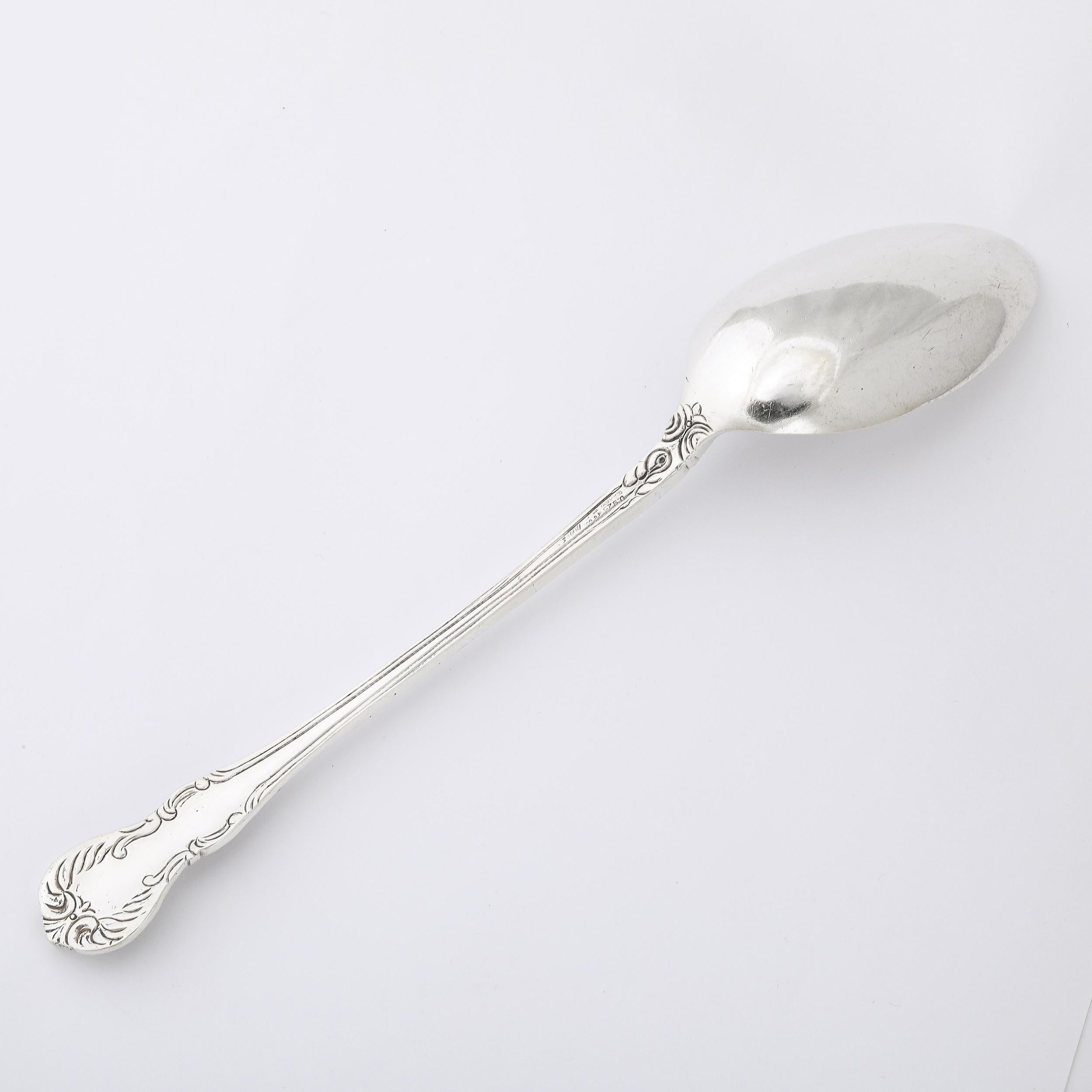 Mid-Century Modernist .925 Sterling Silver Serving Spoon Signed G. Amara  For Sale 3