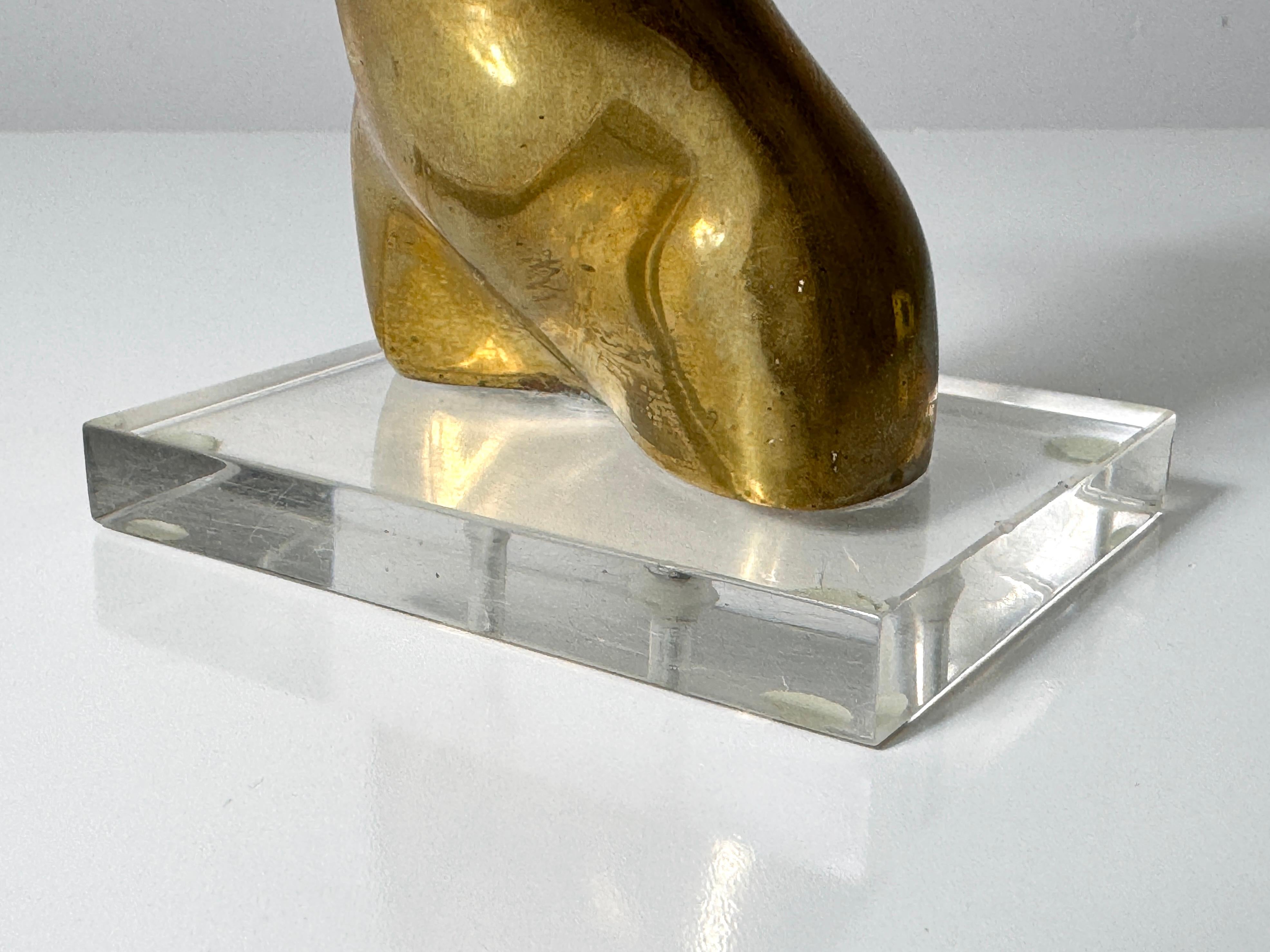 Escultura Modernista de Mediados de Siglo Torso Femenino Abstracto de Bronce Adriana Banfi Attr en venta 5