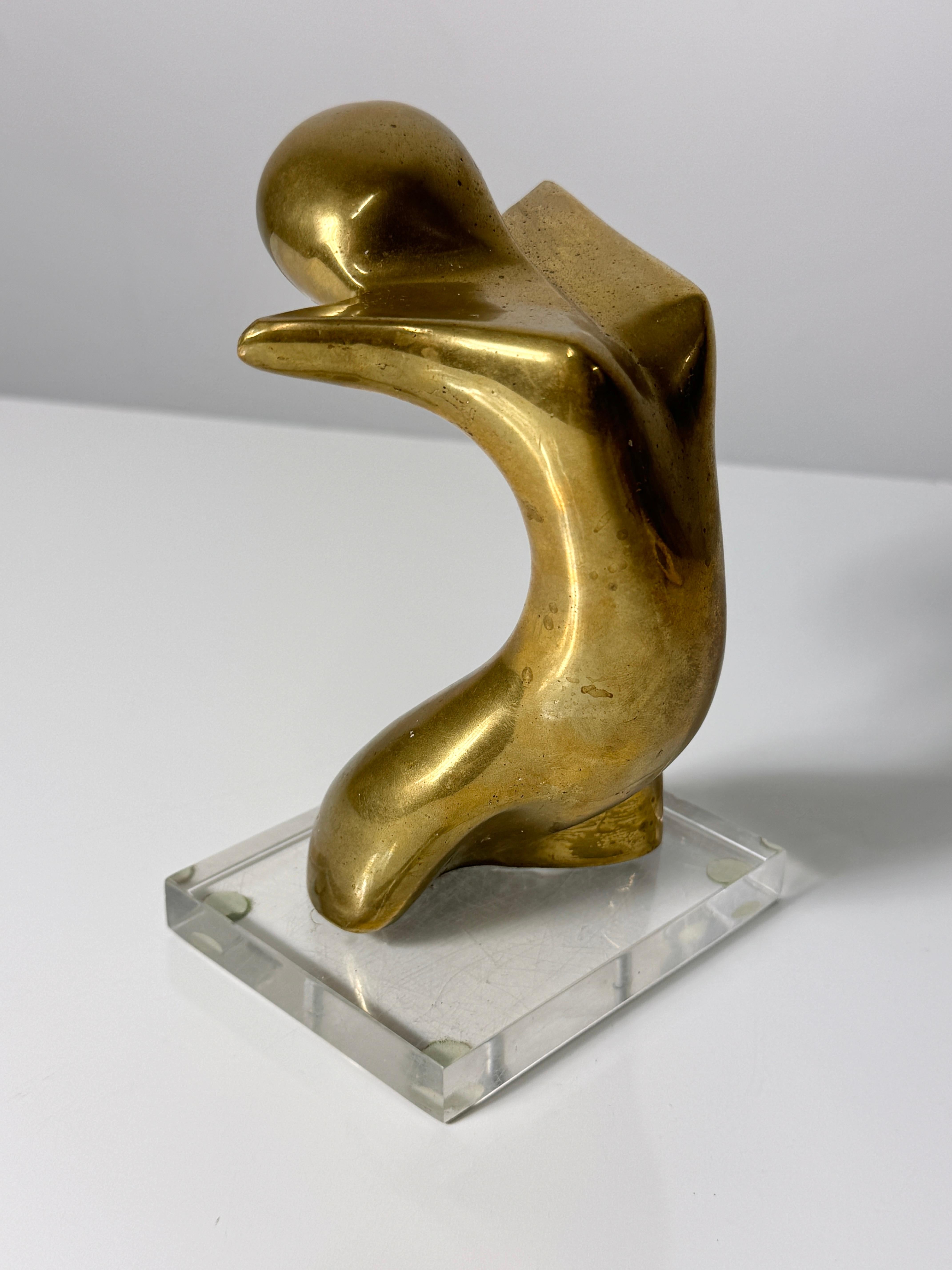 Escultura Modernista de Mediados de Siglo Torso Femenino Abstracto de Bronce Adriana Banfi Attr en Bueno estado para la venta en Troy, MI