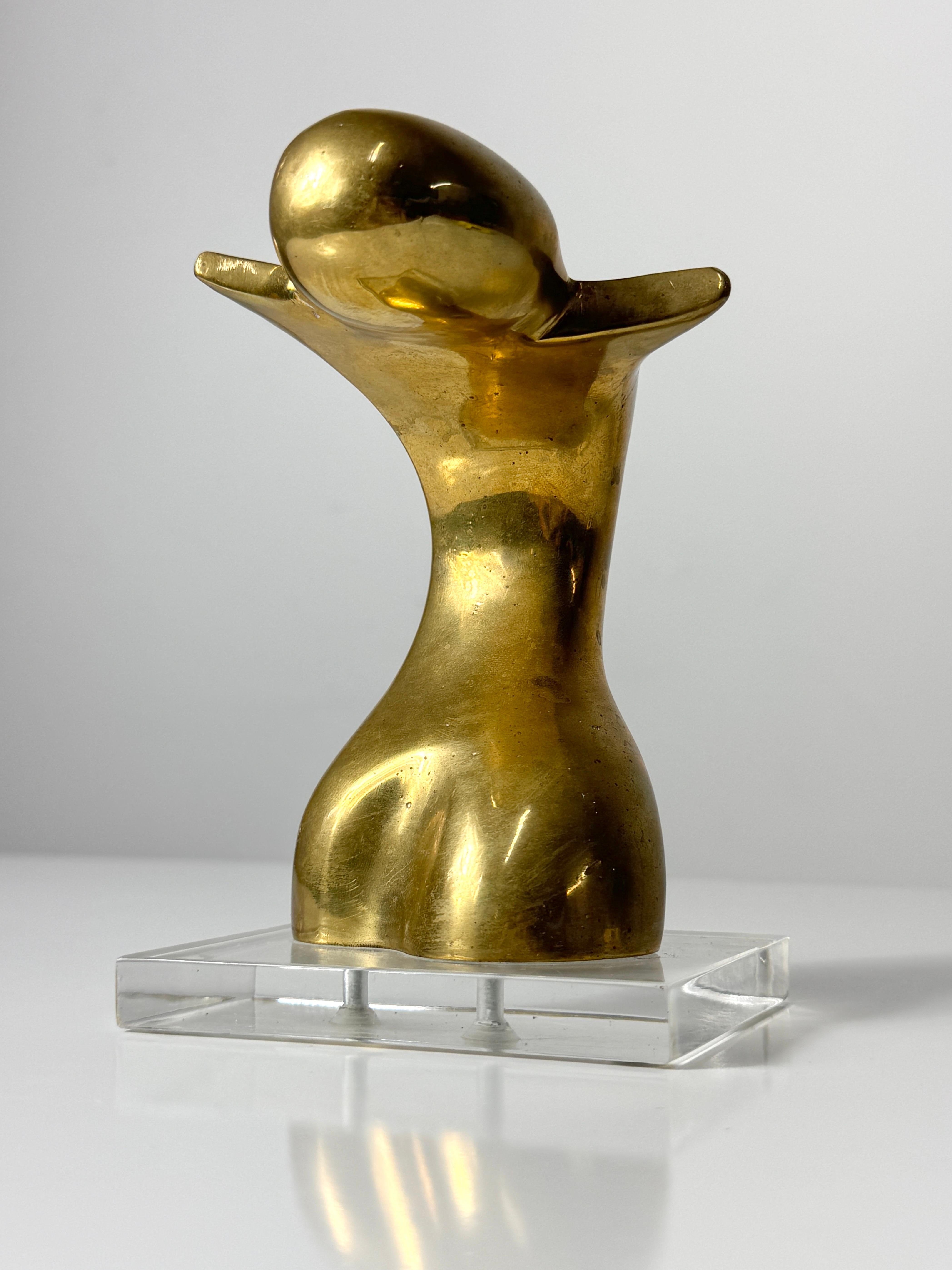 Escultura Modernista de Mediados de Siglo Torso Femenino Abstracto de Bronce Adriana Banfi Attr en venta 1