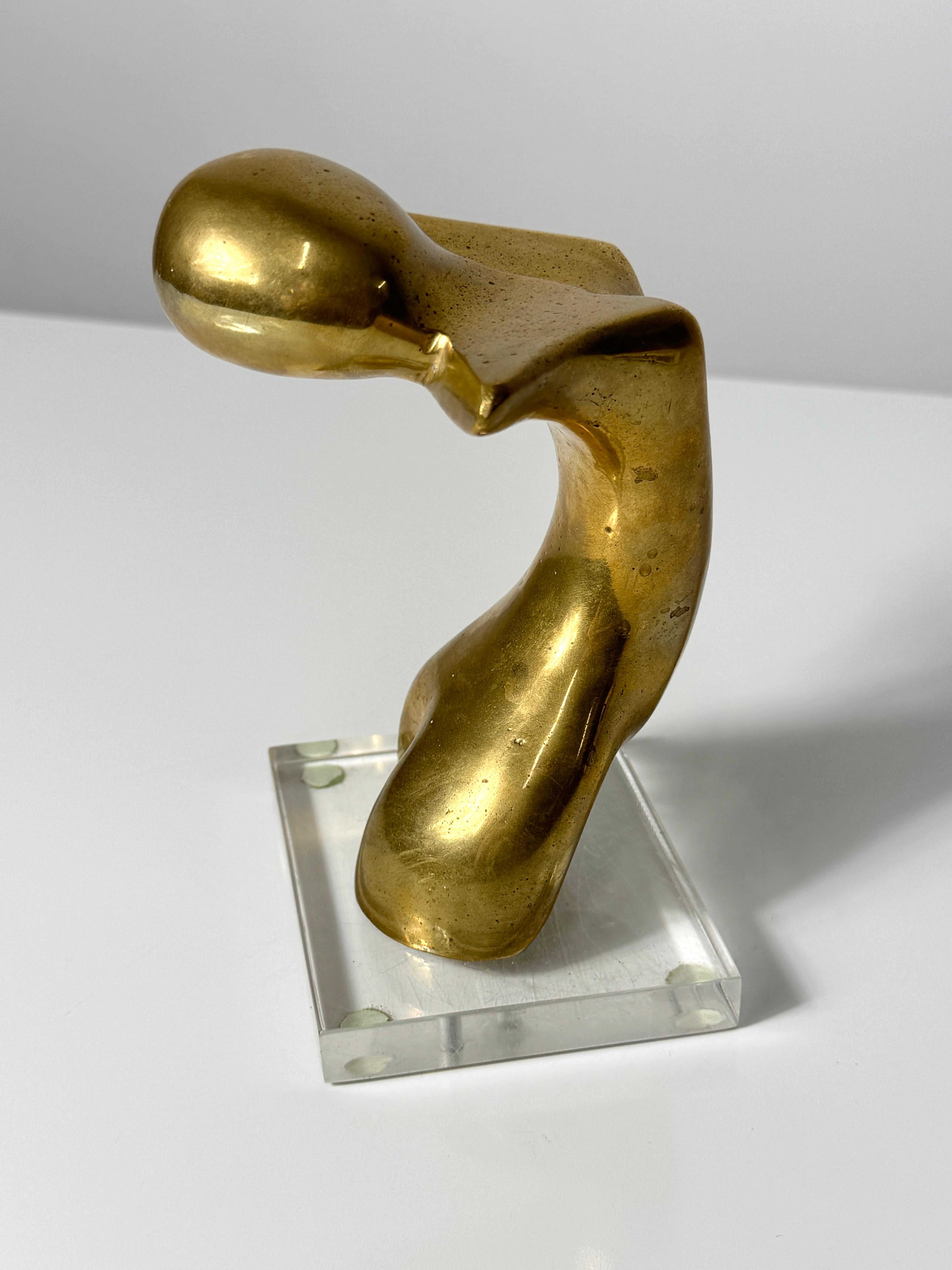 Escultura Modernista de Mediados de Siglo Torso Femenino Abstracto de Bronce Adriana Banfi Attr en venta 3