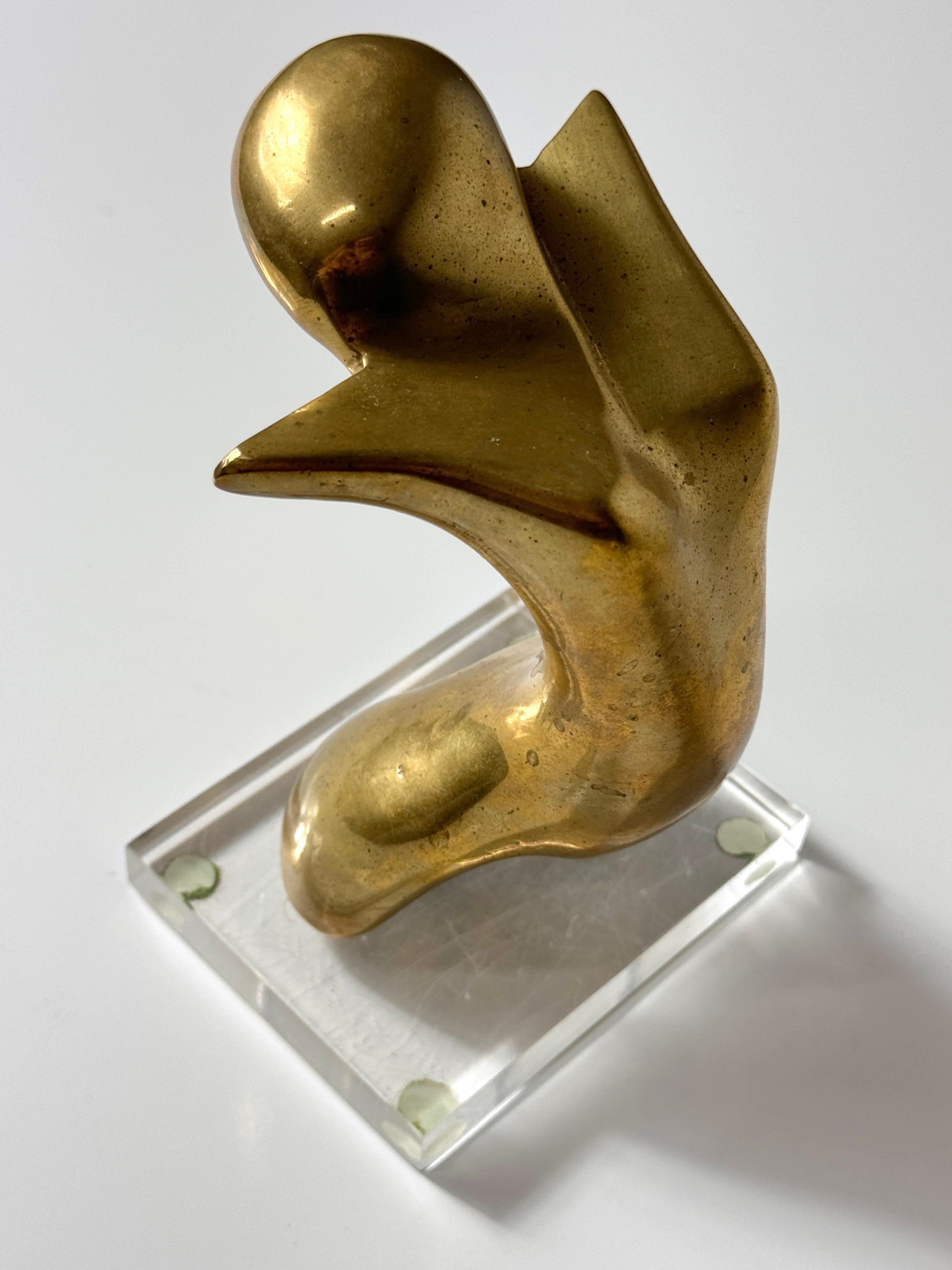 Escultura Modernista de Mediados de Siglo Torso Femenino Abstracto de Bronce Adriana Banfi Attr en venta 4