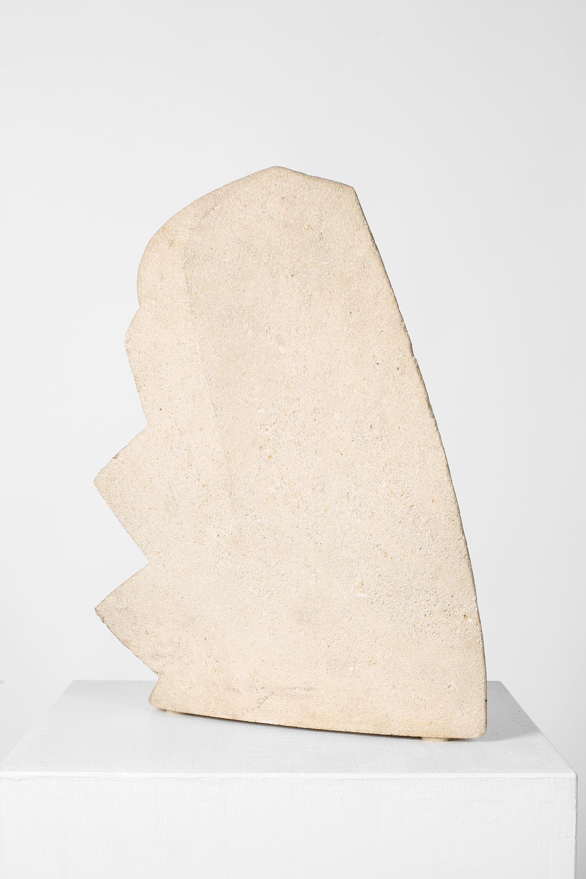 Mid Century Modernist Abstract Stone Sculpture Signed A. Tihen For Sale 5