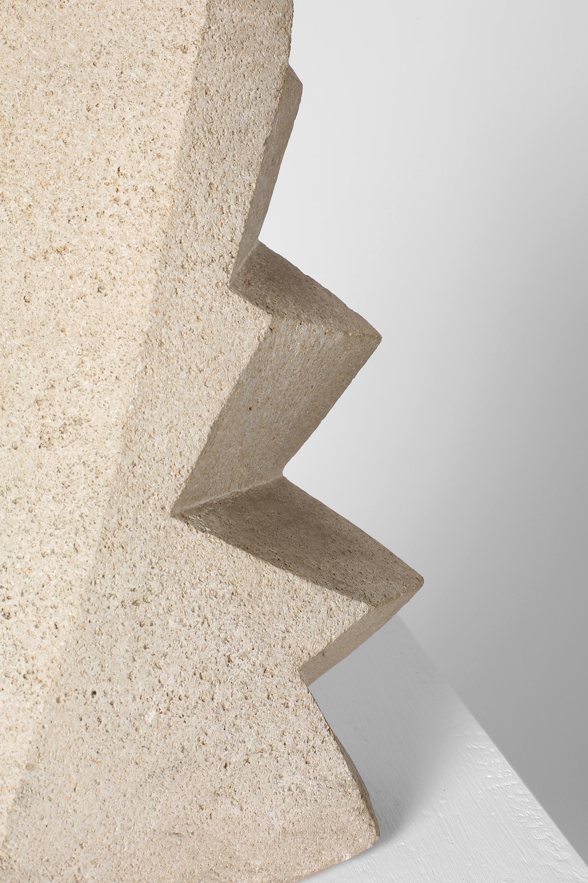 Mid Century Modernist Abstract Stone Sculpture Signed A. Tihen For Sale 1