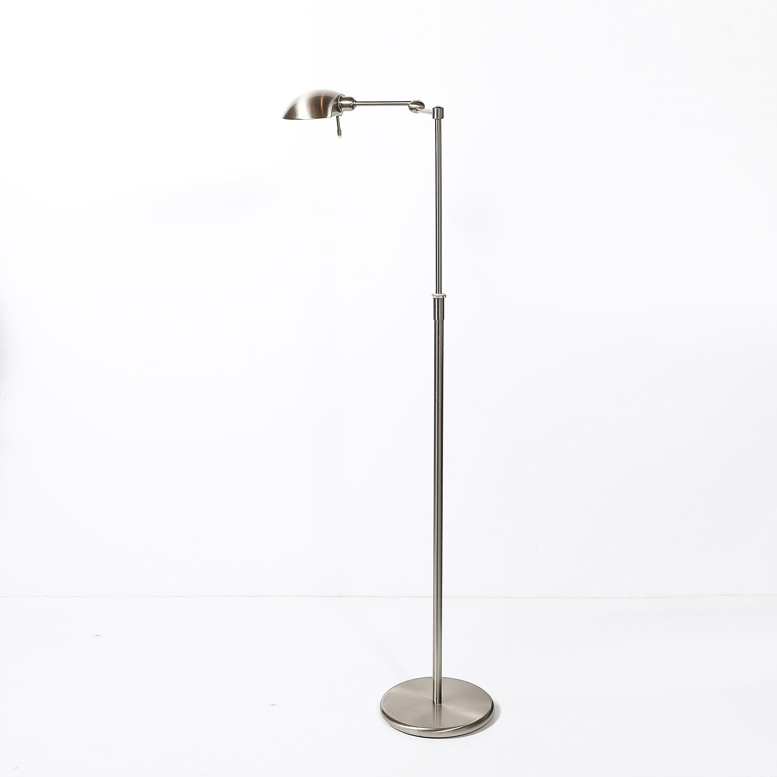 Lampe de lecture réglable moderniste du milieu du siècle dernier en nickel brossé en vente 3