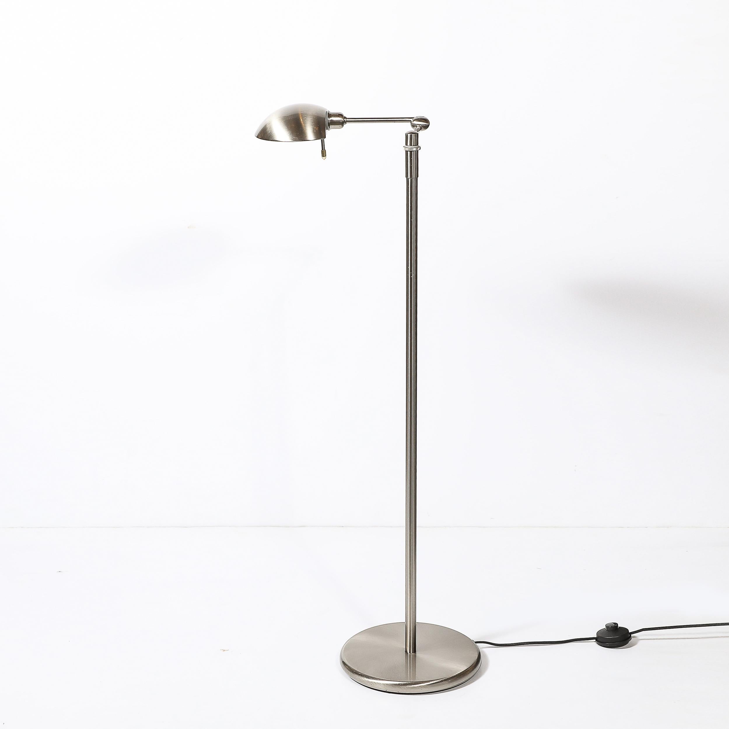 Lampe de lecture réglable moderniste du milieu du siècle dernier en nickel brossé en vente 5