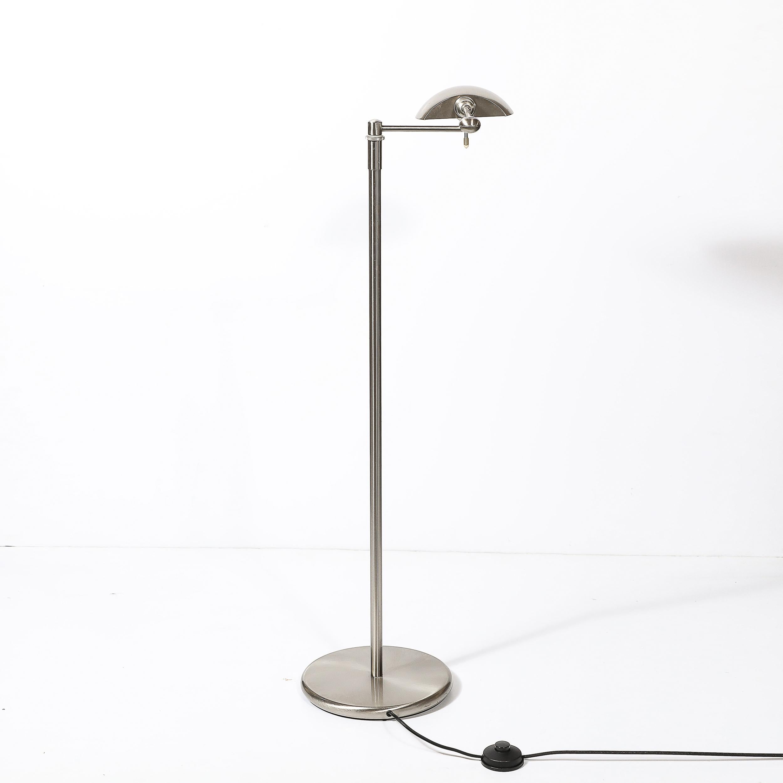 Lampe de lecture réglable moderniste du milieu du siècle dernier en nickel brossé en vente 6