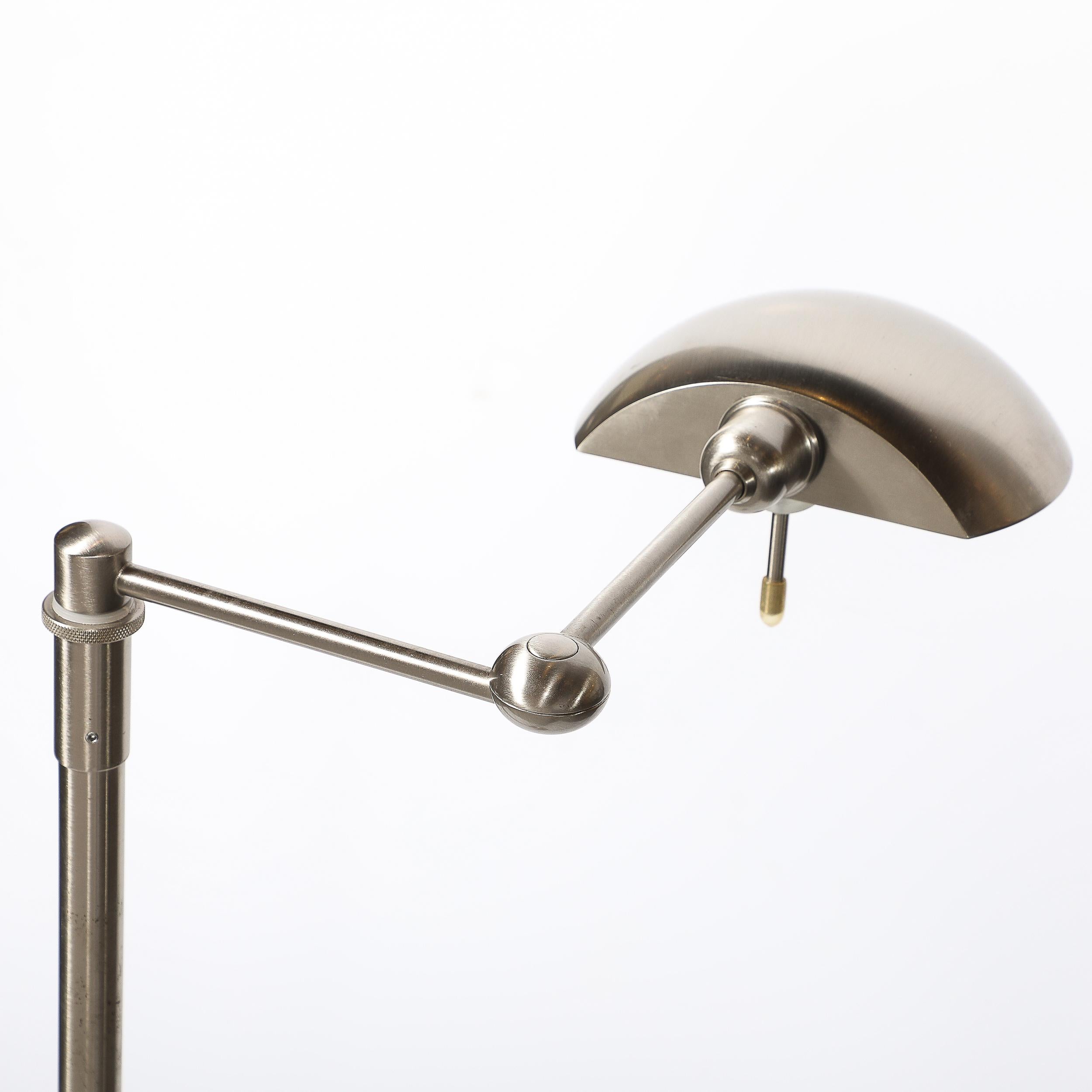 Lampe de lecture réglable moderniste du milieu du siècle dernier en nickel brossé en vente 7