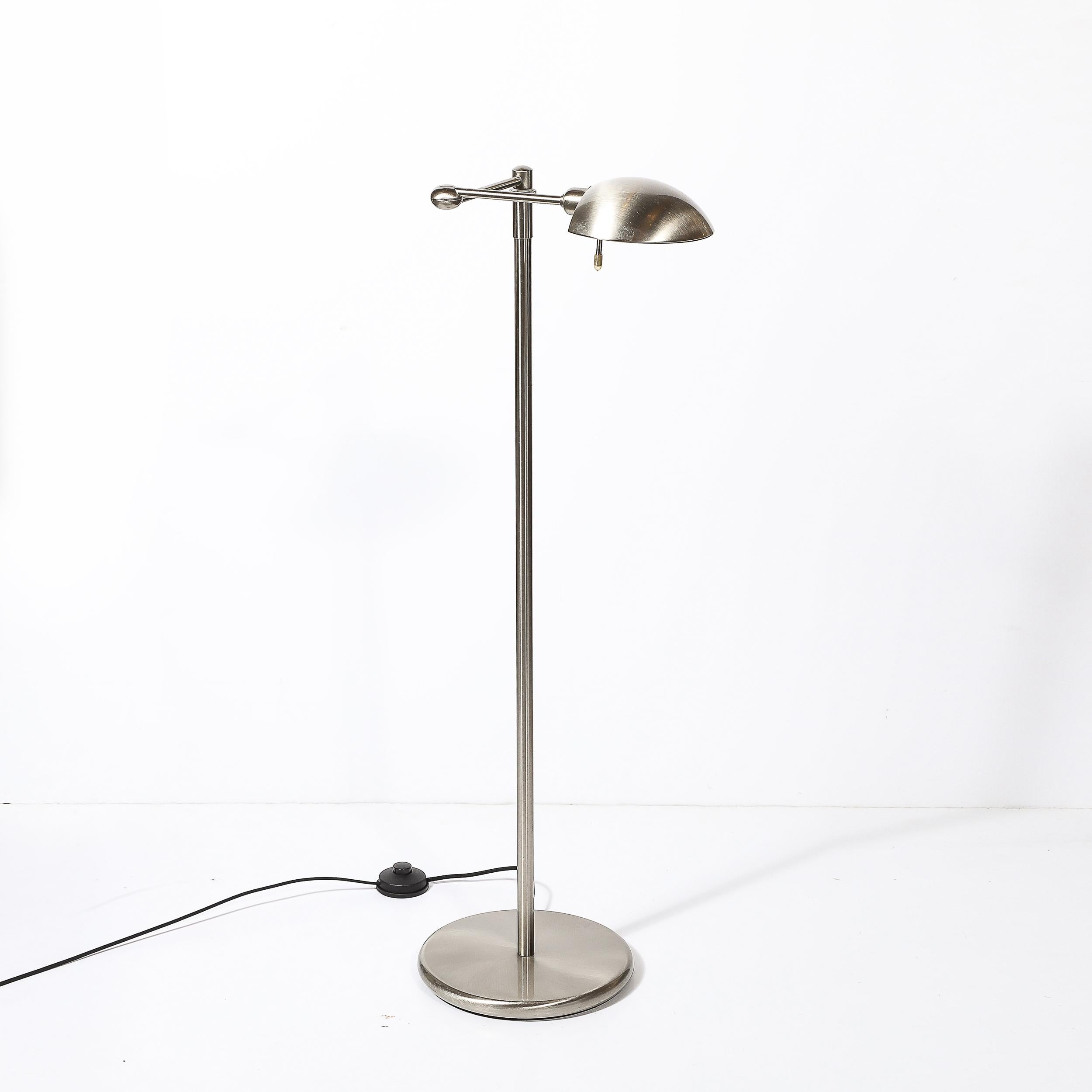 Lampe de lecture réglable moderniste du milieu du siècle dernier en nickel brossé en vente 8