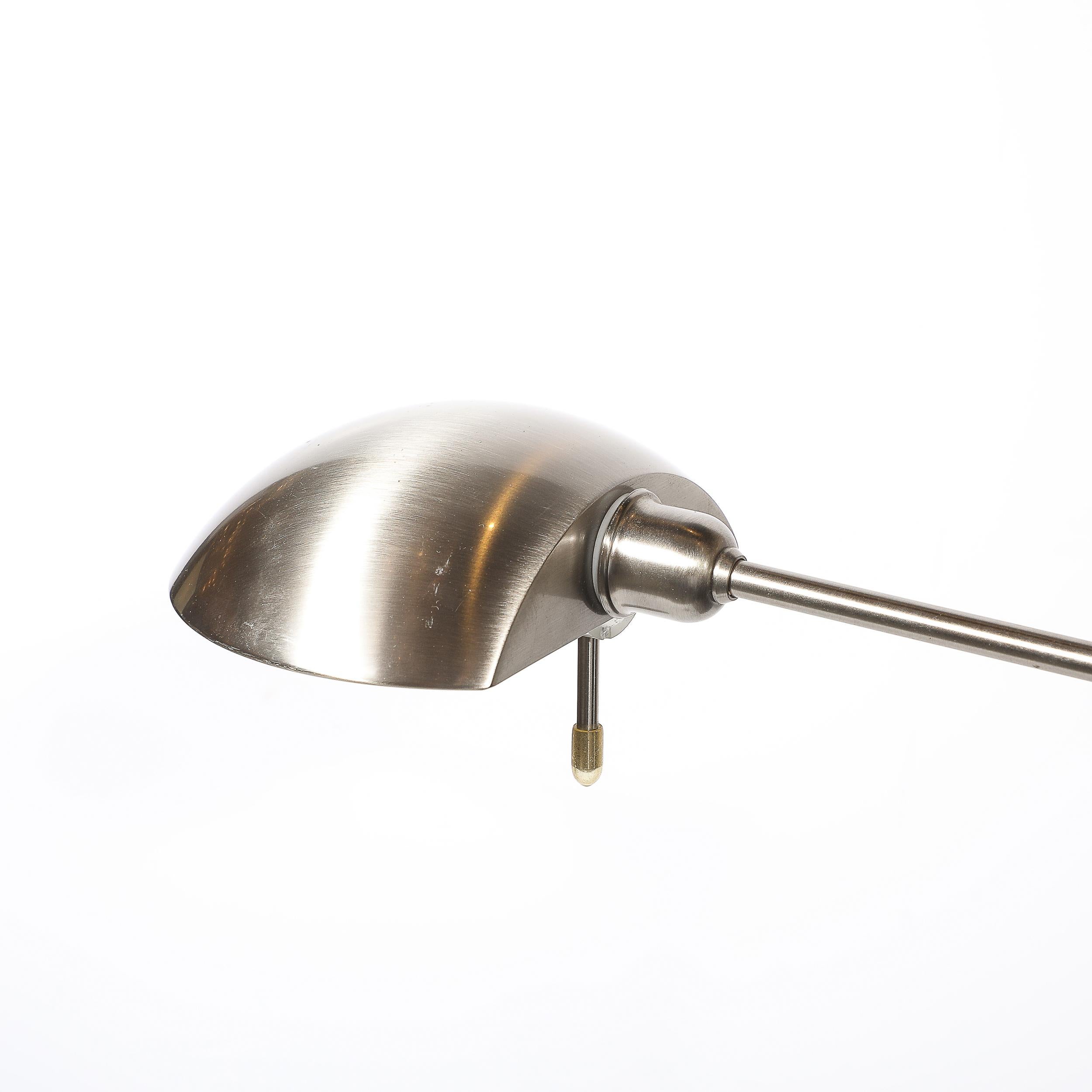 Lampe de lecture réglable moderniste du milieu du siècle dernier en nickel brossé en vente 2