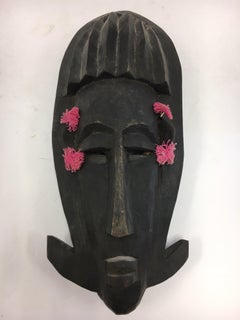Mid-Century Modernist African Decorative Hanging Mask Sculpture from Mali
