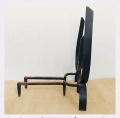 Mid-Century Modernist Andiron Pair by Donald Deskey