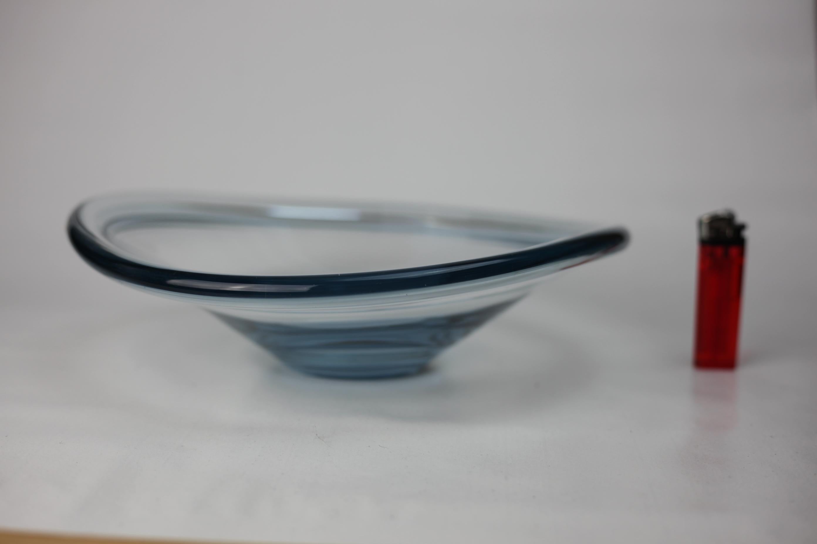 20th Century Mid-Century Modernist Glass Tray Bowl by Per Lütken For Sale