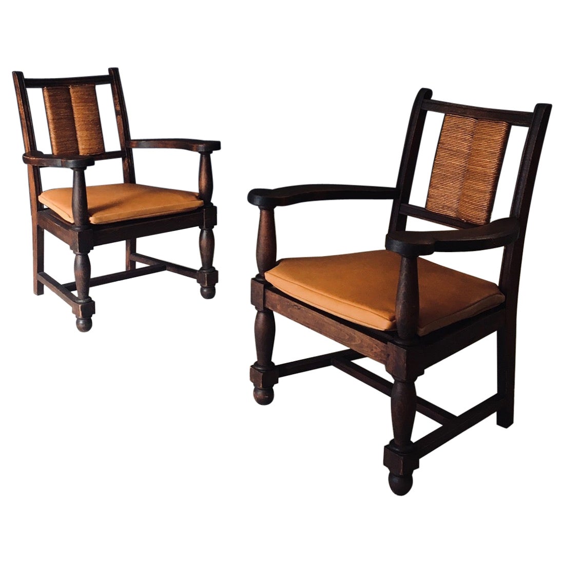 Mid Century Modernist Arm Chair set by Francis Jourdain, France 1940
s