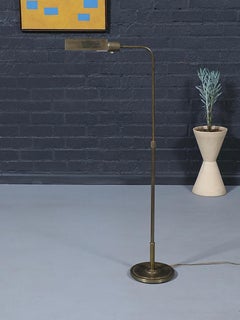 Mid-Century Modernist Articulating Brass Reading Floor Lamp