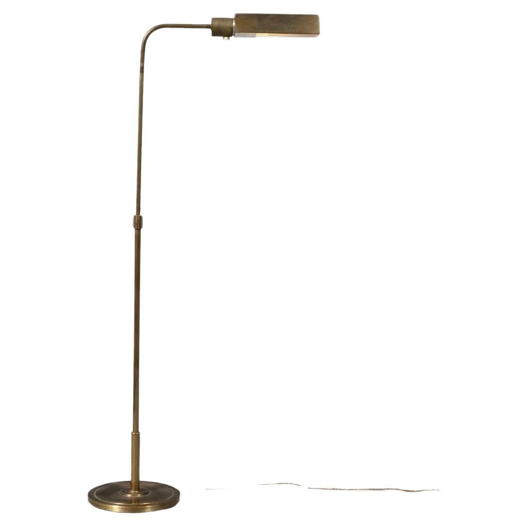 Mid-Century Adjustable Brass Floor Lamp by Laurel For Sale at 1stDibs