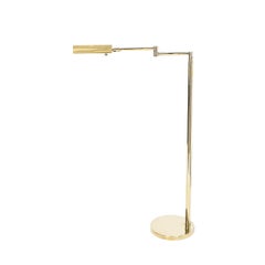 Mid-Century Modernist Articulating Floor Lamp in Polished Brass