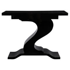 Mid-Century Modernist Asymmetrical Sculptural Console Table W/ Tiered Base