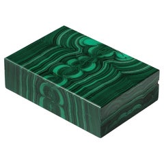 Mid-Century Modernist Book-Matched Malachite Box