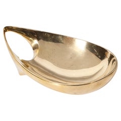 Mid-Century Modernist Brass Bowl Signed Carl Aubock