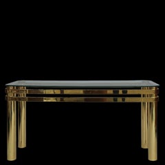 Mid-Century Modernist Brass Console Table
